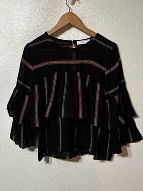 Talori Bethany Striped Bell Sleeve Top Medium